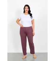 Akbeniz Kadın Büyük Beden Mürdüm Tek Alt Pijama 27555