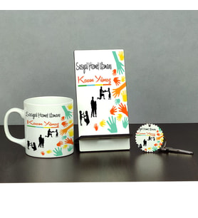 Sosyal Hizmet Uzmanı Üçlü Set (Kupa + Telefon Standı + Anahtarlık)