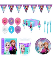 FROZEN Karlar Ülkesi Elsa DOĞUM GÜNÜ PARTİ MALZEMELERİ SETİ SÜSLERİ 8 Kişilik -
