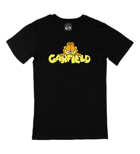 Garfield Logolu Siyah Tişört