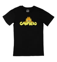Garfield Logolu Siyah Tişört