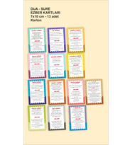 Çocuklara Özel Dua/Sure Ezberleme Kartları  Eğitici kartlar 13 Adet