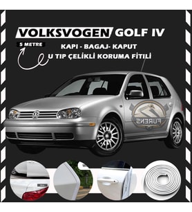 Volksvogen Golf 4 Oto Araç Kapı Koruma Fitili 5metre Parlak Beyaz Renk