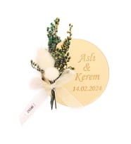 50 Adet 7cm Pleksi Magnet İsimli Söz Nişan Düğün Hediyesi Mod.6 (Karışık)