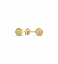 Altın Top Küpe Simli 14K Gold 7,0 mm (Çok Renkli)