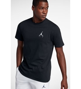 Nike Jordan Jumpman Air Unisex Balck Tee Jordan Nakış Logolu Tişört Siyah