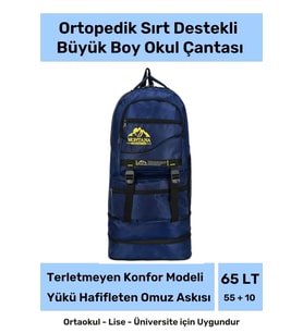 Ortopedik Su Geçirmez Konfor Modeli Fermuarlı Büyük Boy Çok Gözlü Bölmeli Kamp Outdoor Sırt Çantası