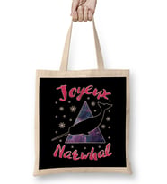 Christmas Joyeux Narwhal Bez Çanta Uzun Saplı