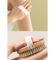 Organik Doğal At Kılı Selülit Fırçası Masaj Aleti Banyo Vucüt Fırça Peeling
