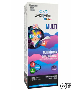 Zade Vital Miniza Multivitamin Ve Multimineral 150 ml Şeftali (Renksiz)