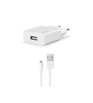 Ttec Smart Fast Charger 2.1A UsbA to Micro Kablolu Seyahat Şarj Aleti Set Beyaz