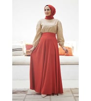 2270-Ancelina Mevlana Etek Tarçın
