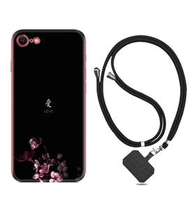 Apple iPhone 5 6 7 8 Plus Se XR Kılıf Boyun Askılı Silikon Love 1629