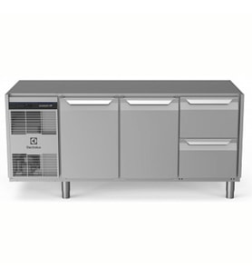 Electrolux Professional Endüstriyel Tip Soguk Tezgah 2 Kapılı + 2 Çekmeceli ,-2+10°c, Aısı 304, Üst Tablasız EH3H7AAB