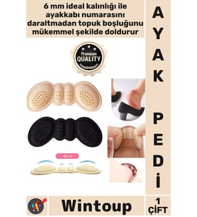 #AyakPad Konforlu Süngerli Yumuşak Koruyucu Ayakkabı Boşluk Doldurma Topuk Vurma Önleyici Pad 6 Mm