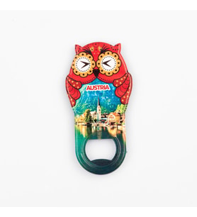 Avusturya Temalı Baykuş Magnet Kapak Açacak (Karışık)