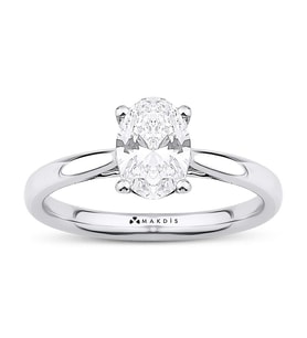 1.15 Karat Oval Tektaş Pırlanta Yüzük