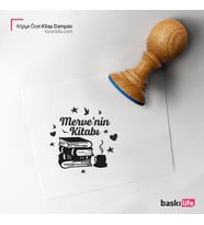 Kitap Kahve Kişiye Özel Kitap Damgası Kitap Mührü Kaşe Kitap Mühür Özel Damga 488