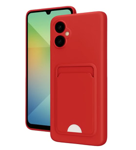Galaxy A06 Kılıf Kelvin Kartvizitli Silikon - Kırmızı