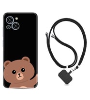 Reeder S23 Max Pro Kılıf Resimli Boyun Askılı İpli Desenli Silikon Series Hello Bear 1905