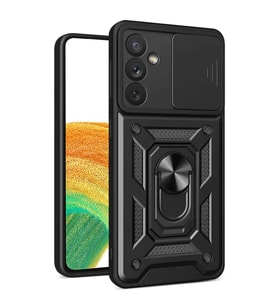 Samsung Galaxy S24 Fe Pars Lens Yüzüklü Silikon - Siyah