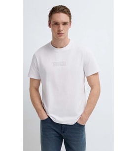 Mavi M0613270-71379 Mavi Black Logo Baskılı Tişört Erkek T-Shirt (Beyaz)