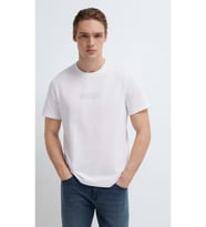 Mavi M0613270-71379 Mavi Black Logo Baskılı Tişört Erkek T-Shirt (Beyaz)