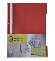 Bafix Telli Dosya Plastik XL Kırmızı A4
