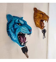 Tiger Duvar Banyo Havlu Elbise Kıyafet Askısı (Boyasız Gönderilecektir)