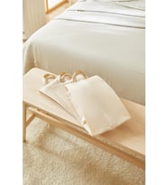 Ocean Home Textile 3'lü Bej Balıksırtı Ayakkabı Düzenleyici Taşıma Çantası Seti 22 x 40 x 9 cm