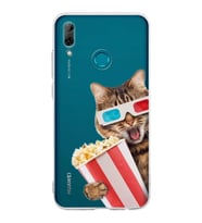 PrintiFy Huawei P Smart 2019 ile Uyumlu Kedi 1 Kamera Korumalı Şeffaf Kılıf