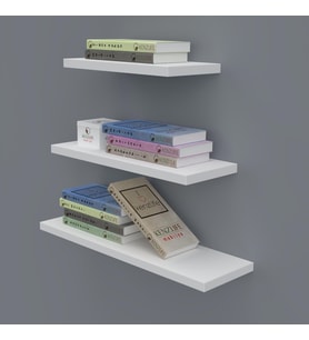 Kenzlife kitaplık hubbu byz 20*30*40*15 3 lü set duvara monte aparatlı duvar rafı