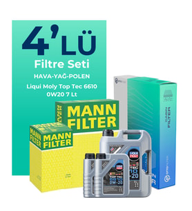 MANN Range Rover Sport 2.0 Benzinli Filtre Bakım Seti Liqui Moly Motor Yağlı (2017-2023) 4 Lü