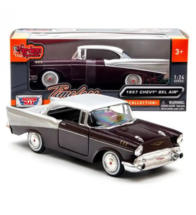 Motormax 1957 Chevrolet Belair 1:24 Ölçek Diecast Model Araba Bordo