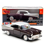 Motormax 1957 Chevrolet Belair 1:24 Ölçek Diecast Model Araba Bordo