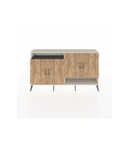 Arges Konsol 6 Raflı 4 Kapaklı 176x30x99 Aytaşı-Çam/Antrasit