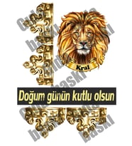 Yenilebilir Şeker Kağıt Aslan Kral Temalı Pasta Süsleme