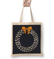 Overwatch Symbols Christmas Wreath Pattern Bez Çanta Uzun Saplı