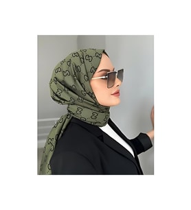 G DESENLİ ÇİFT TARAFLI İPEK PAMUKLU ŞAL