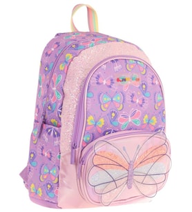 Kaukko Kids Üç Gözlü (Kız Çocuk) Okul Sırt Çantası (Nakışlı Kelebek Desenli) - L5222