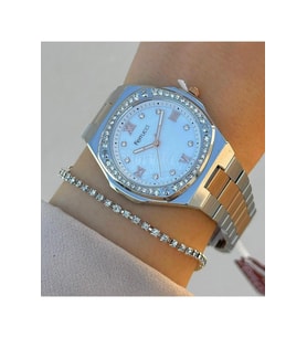 Ferrucci Silver&Rose Çelik Kadın Kol Saati+%Bileklik Hediye (Rose - Gümüş)