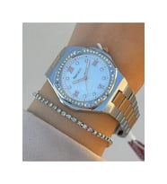 Ferrucci Silver&Rose Çelik Kadın Kol Saati+%Bileklik Hediye (Rose - Gümüş)