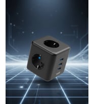 Elektronik Cihazlar İçin Akım Korumalı 3 Prizli Usb’li Küp Priz