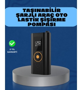 Northcity Kompakt Dijital Hava Pompası - Akıllı Basınç Ölçer ve Taşınabilir Lastik Takipçisi