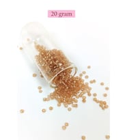 Dökme Cam Kum Boncuk (8/0) 3 mm - 20 Gram - Şeffaf Bal Rengi - BNC143