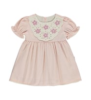 Civil Baby Yaka Çiçek Nakış 6-18 Ay Elbise - Pembe
