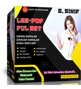 LGS (Liselere GİRİŞ) PDF Hazırlık Seti (Maile Gönderilir)