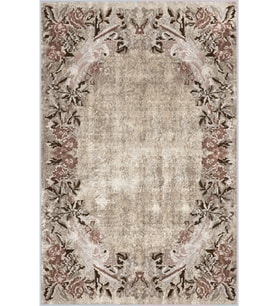 Eliana Home Baskılı, Yıkanabilir Kaymaz Taban Salon Halısı LNA1333-HT154 100x150 cm (Kahverengi)