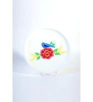 Tepsi Beyaz Kuşlu (26 Cm)