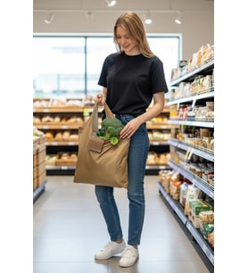 Kapsül Çanta Omuz Çantası Alışveriş Çantası Shopping Bag İnce Paraşüt Kumaş